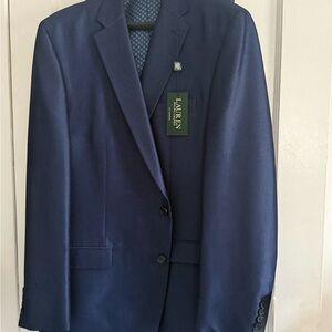 Ralph Lauren Classic Blue Blazer 44 Long with matching separate pants 38wx34long